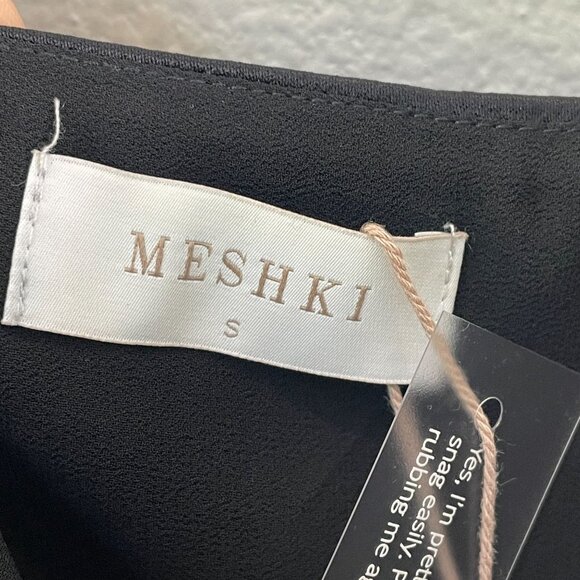 NEW Meshki Womens Small Kalila Corset Mini Dress Black Lace Up Adjustable Straps - Picture 6 of 10